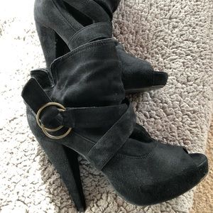 Peep toe platforms by Wild Diva